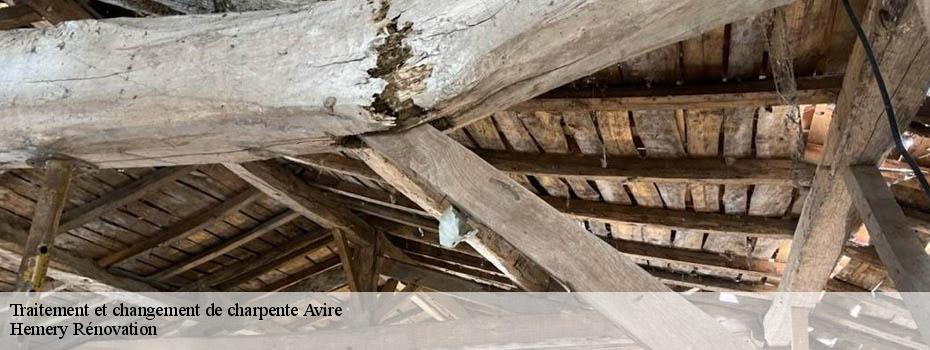 Traitement et changement de charpente  avire-49500 Hemery Rénovation 