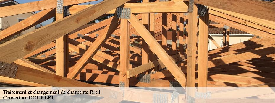 Traitement et changement de charpente  breil-49490 Couverture DOURLET 