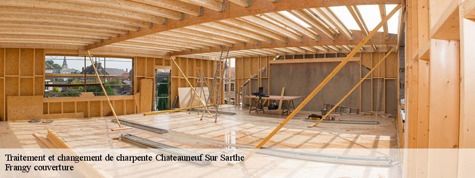 Traitement et changement de charpente  chateauneuf-sur-sarthe-49330 Frangy couverture