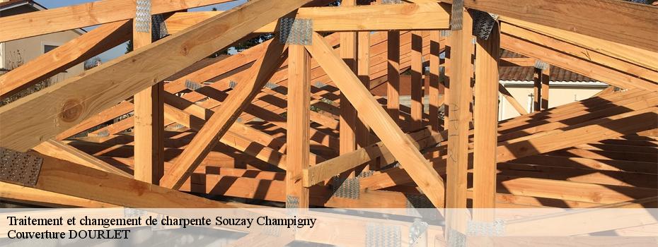 Traitement et changement de charpente  souzay-champigny-49400 Couverture DOURLET 